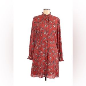 Ann Taylor Loft fun orange-red dress. Size 8